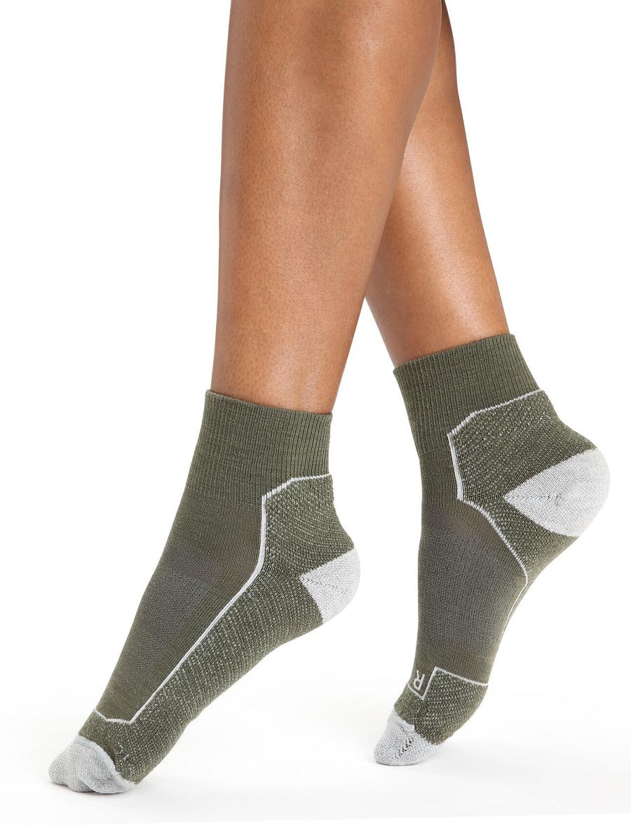 Chaussettes Icebreaker Merino Hike+ Light Mini Femme Vert Olive | FR 1446MQZA